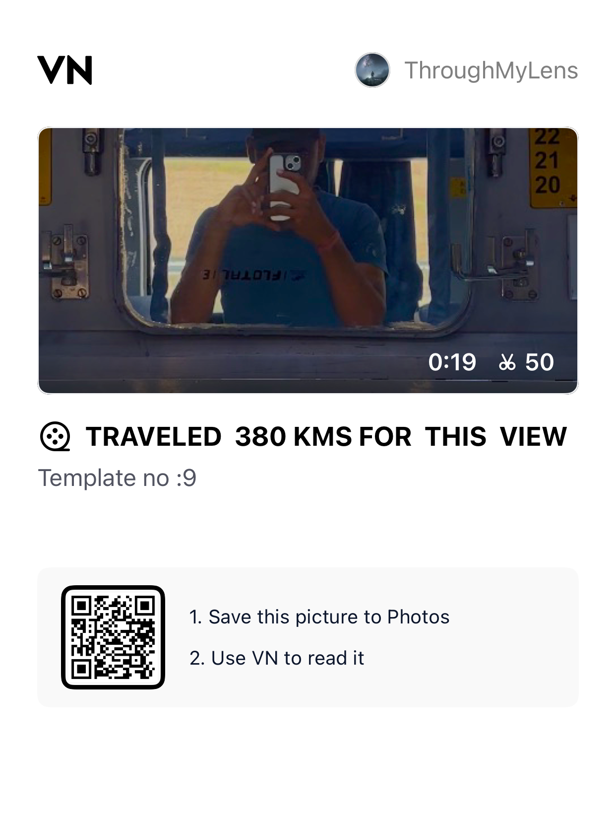 Traveled 380 KM Vrindavan VN Qr Code Template 2026